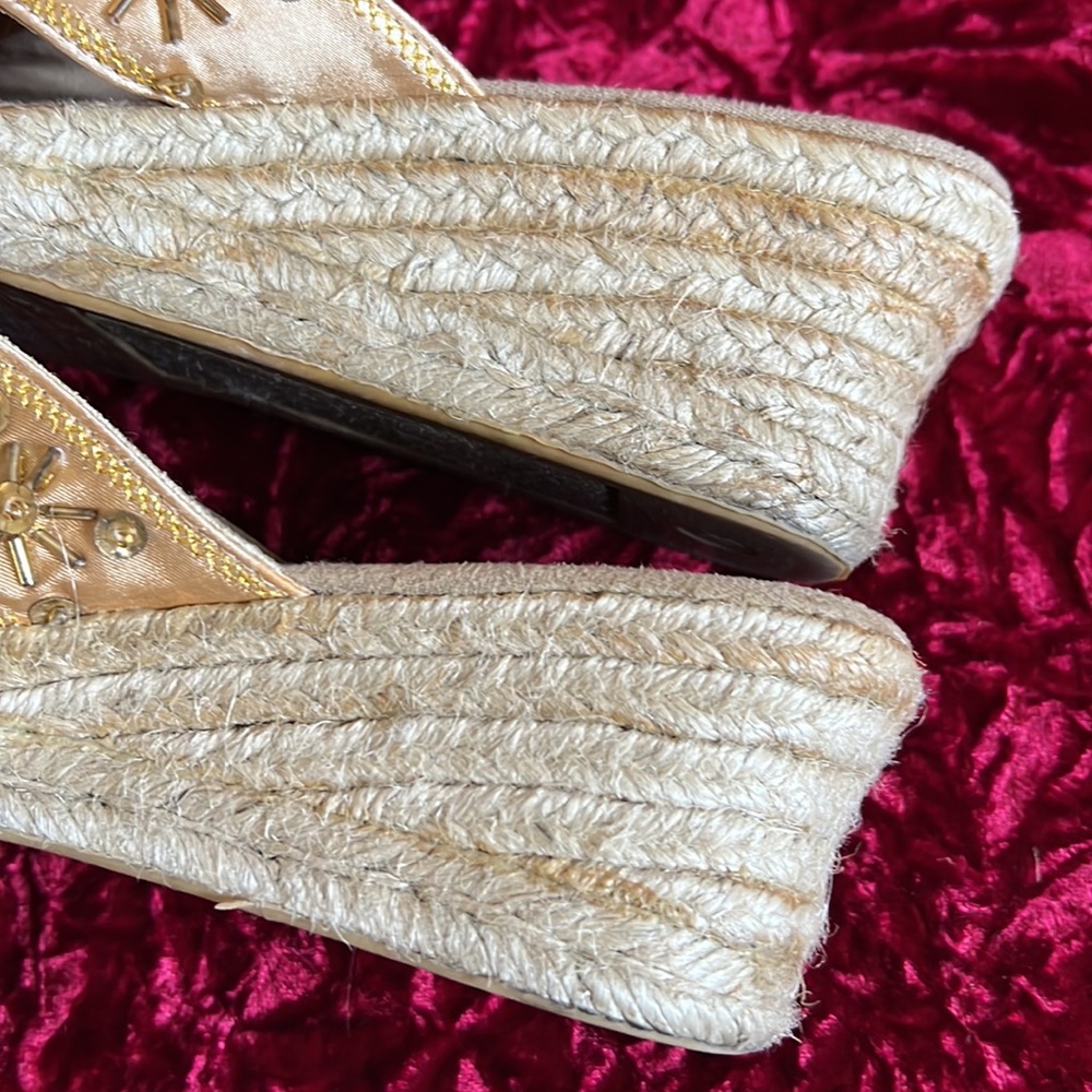 Vintage Montego Bay Club Beaded Espadrille Wedges - Picture 12 of 13